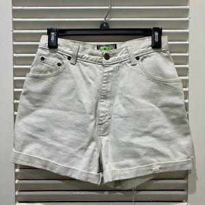 Vintage white denim shorts